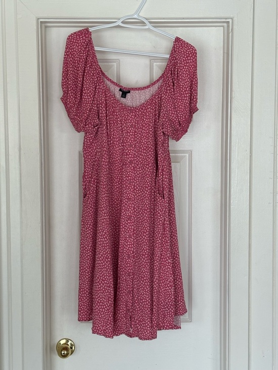 torrid Dresses & Skirts - torrid Pink White Leopard-Print Button-Front Tunic